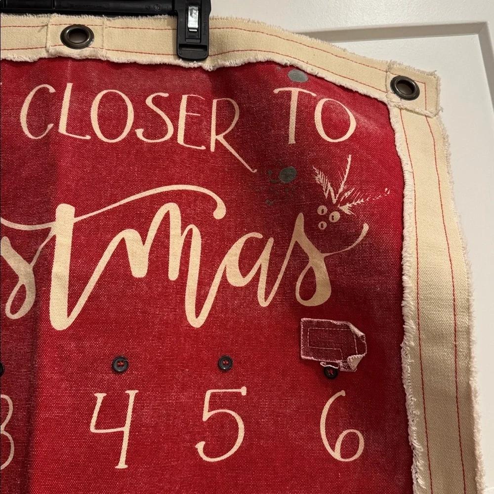 Christmas Wall Advent Calendar, 100% Cotton, Missing Day Counter